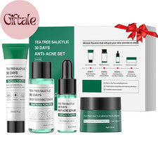 Juego de cuidado facial de la piel con ácido salicílico Tea Tree, juego de cuidado de la piel para tratamiento del acné,