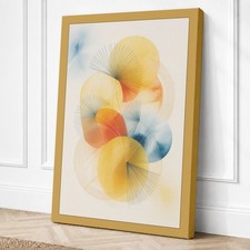 Impresión en lienzo abstracto de esferas luminosas arte de pared decoración del hogar listo para colgar