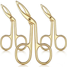 Set 3 Pinzas y Tijeras para Cejas Oro para Mujer y Hombre Cuidado Facial