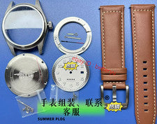 Hágalo usted mismo para LON GINES Spirit 40MM 2824 2130 sw200 caja de reloj + esfera + manecillas + correa