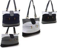 Mujer Múltiples Bolsillos Cuero PU Bolso de Hombro Bolso de Mano Correa de Hombro Larga
