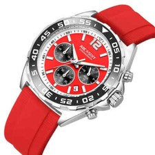 Relojes para hombre Reloj de lujo Multi Dial Temporizador Cronógrafo Luminoso Fecha Rojo