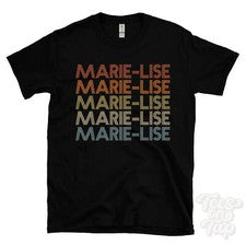 CAMISETA MARIE-LISE ESTILO RETRO REPETIDO Hombre y Mujer Novedad Genial Nombre Regalo