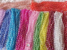 Lote de trabajo 12 cuerdas color mezclado forma lágrima forma cuentas de cristal 15 mm x 10 mm B