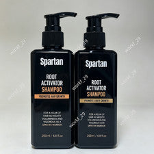 Paquete de 2 champú activador de raíces SPARTAN, champú para el cuidado del cuero cabelludo y el cabello para hombres