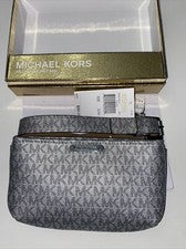 Riñonera de cinturón para mujer Michael Kors MK logotipo PLATEADO MK- S/M