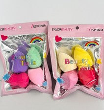 Esponjas de Belleza, 2 Paquetes (8 en total) Esponjas de Maquillaje Diferentes Formas, Totalmente Nuevas