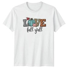 Camiseta LOVE Fall Yall Mujer Granja Otoño Otoño Regalo Para Ella