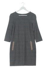 Vestido casual mujer CINQUE manga larga estampado a cuadros gris talla 34