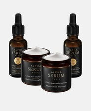 Alpha Serum Paris Set de Cuidado Facial Crema de Día y Noche Suero Facial Contorno de Ojos Suero