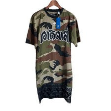 Adidas Originales Pharrell Williams Camuflado Camiseta Vestido Para Mujer’s XS Encaje Dobladillo Colaboración