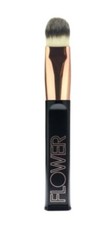 Brocha correctora Flower Beauty herramienta de maquillaje de mezcla suave oro rosa con mango negro