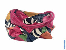 Mujer GAL Bolso de Hombro Cartera Diseño Geométrico Multicolor NUEVO