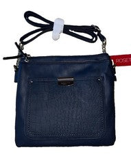 Bandolera Rosetti Midge Azul Oscuro con Correa de Cadena y Muchos Bolsillos Nueva