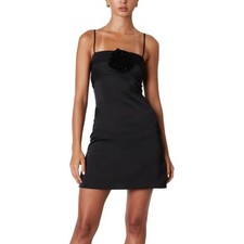 Nuevo con etiquetas Mini Vestido NIA Para Mujer Acabado Satinado Rosa Cóctel Fiesta Talla: S,M,L