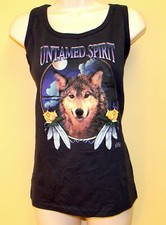 Camisa sin mangas Anvil para mujer motociclista sin costuras talla M azul marino 100 % algodón
