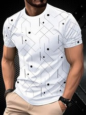 Camiseta para hombre con estampado gráfico manga corta informal ropa de calle verano deportes moda