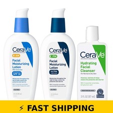 CeraVe AM & PM Crema Hidratante con Juego de Limpiador - Tamaño de Viaje 3oz