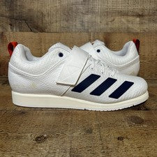 Adidas Powerlift 5 Zapatos de Levantamiento de Pesas para Hombre Talla 9.5 JP9878 Blanco Azul Marino Naranja