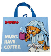 Bolso de Compras GARFIELD Bolso de Mano Gatos Bolso con Licencia DEBE TENER CAFÉ AZUL NUEVO