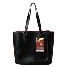 Bolso de Trabajo Jack Georges Cuero Nuevo con Etiquetas Hecho a Mano Originales Negro Bolso para Computadora Unisex