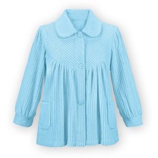 Camisa de noche Collections Etc para mujer suave polar con botones con bolsillos - Cómoda