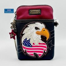 BOLSO BANDOLERA BOLSO CHALA AZUL MARINO BANDERA PATRIÓTICA ÁGUILA