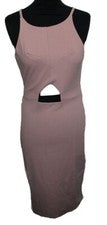KLEID DAMENKLEID SCHLAUCHKLEID FIGURBETONT ROSE ROSA BASIK Gr. 42 NEU