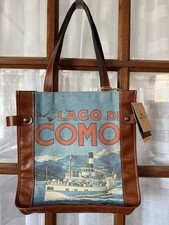 Póster de viaje Patricia Nash de cuero Italia Como P39559 nuevo con etiquetas
