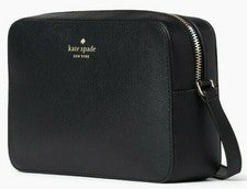 Cartera bandolera de cuero para mujer Kate Spade Harper - negra (WKR00062)