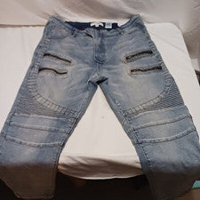 Fashion Nova Hombres Denim Alta Velocidad Ajustado Lema Jeans Nuevo Con Etiquetas 40x32