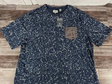 Camiseta para hombre PX Los Angeles talla XXL azul con diseño de salpicaduras blancas nueva con etiquetas