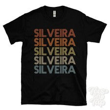 CAMISETA SILVEIRA ESTILO RETRO REPETIDO Hombre y Mujer Novedad Genial Nombre Regalo