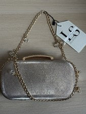 Bolso sin asas rectangular dorado brillante para mujer Bolso de hombro Ropa de fiesta paquistaní Bolso