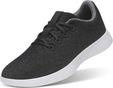 NUEVO Para Hombres 14 Allbirds Lana Corredor Zapatilla Negro/Blanco - Lana Merino Zapato Cómodo