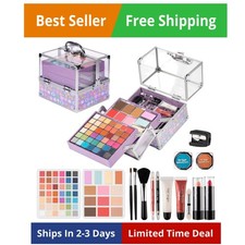 Kit de Maquillaje para Niñas 13-15, Caja de Belleza para Fiestas de Cumpleaños Maquillaje y Chri...