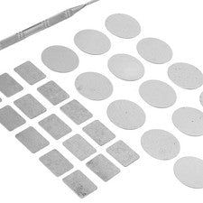Pegatinas de metal cuadradas vacías paleta pegatinas maquillaje redondo paleta colorida S NUEVO