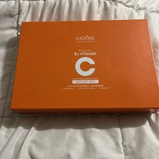 Set de cuidado facial de la piel con vitamina C antienvejecimiento hidratante iluminador caja de regalo 6 piezas