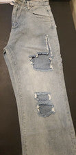NUEVO OC Order Plus Azul Lavado Para hombres Moda Jeans 3XL Envejecidos Cómodos