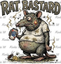 Camiseta Estilo Roth RAT BASTARD Personalizada Rat Fink Hot Rod Rockabilly Punk Personalizada