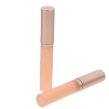 Bálsamo labial brillo labial cepillo aplicador de labios de silicona 2 piezas con tapa para uso en belleza