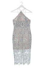 Boohoo vestidos de encaje gris claro talla 40