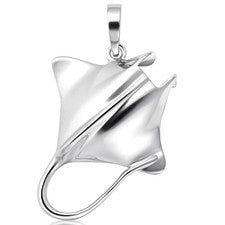 MATERIA Rayas Colgante Cadena Rayas 925 Plata Colgante Rodiado 8g