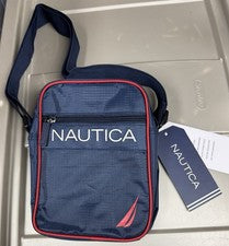 Nautica RipStop 9” Azul Marino Bandolera Mujer Cartera Cierre Cremallera Nuevo