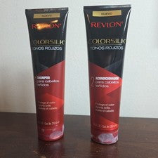Champú y acondicionador Revlon color seda tonos rojizos tonos rojos