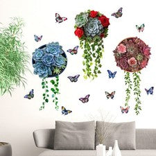 Decoración de interiores 3D decoración suculenta decoración de plantas verdes conveniente para quitar