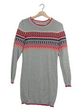 Vestido de punto mujer KangaROOS talla 38 M gris estampado noruego vestido casual