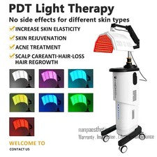 Máquina facial de luz fotónica LED PDT de 7 colores rejuvenecimiento de la piel dispositivo de cuidado de salón