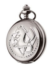 Reloj Bolsillo BOSHIYA Fullmetal Alchemist con Cadena L, Alchemist-Plata