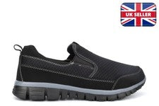 Zapatillas sin cordones para hombre con plantilla de espuma viscoelástica Entrenadores ligeros Zapatos sin cordones Tall